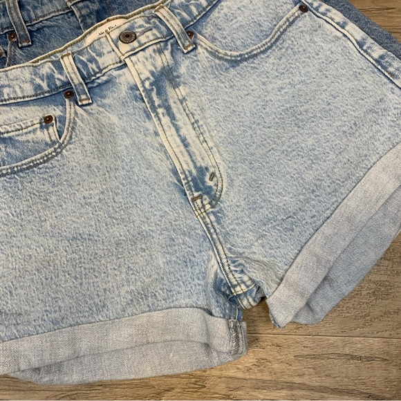 Abercrombie & Fitch 2 Shorts Mom High Rise 90s Relaxed Cut Off Denim - Picture 4 of 9